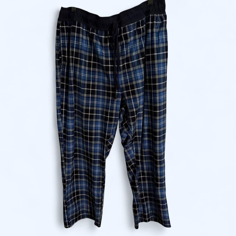 Nautica Pajama Pants Mens XL Blue Plaid Sleepwear Loungewear Sleep Comfort
